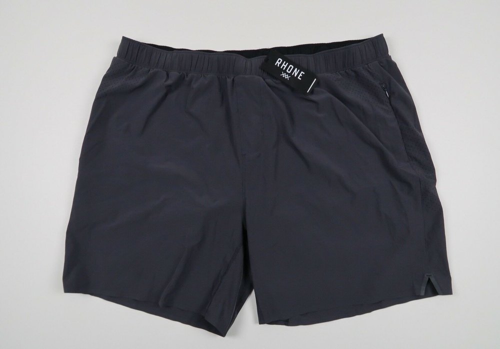 RHONE Swift Mens XXL Gray Performance Gym Running Lined 7" Athletic Shorts NWT